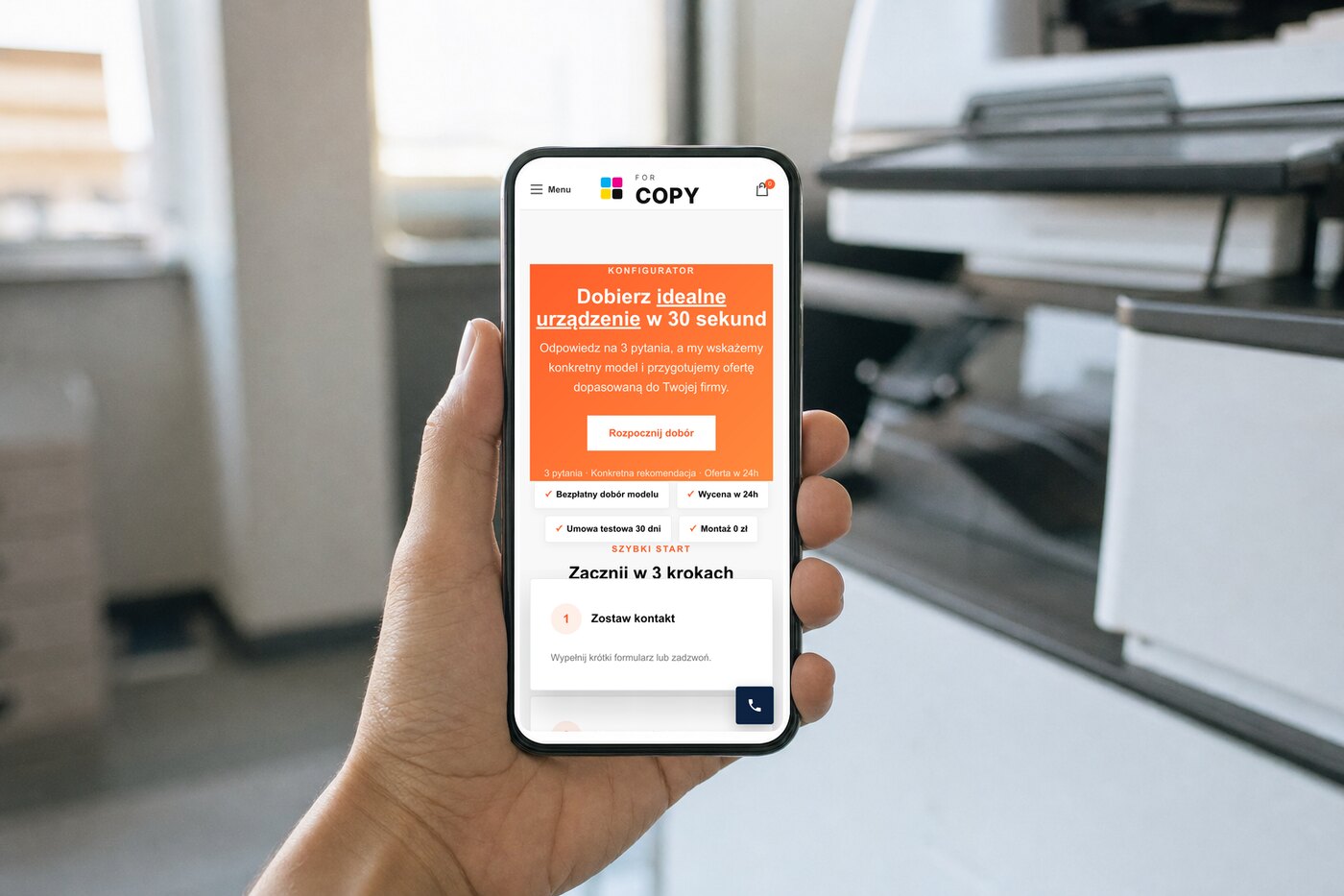Konfigurator na telefonie — ForCopy