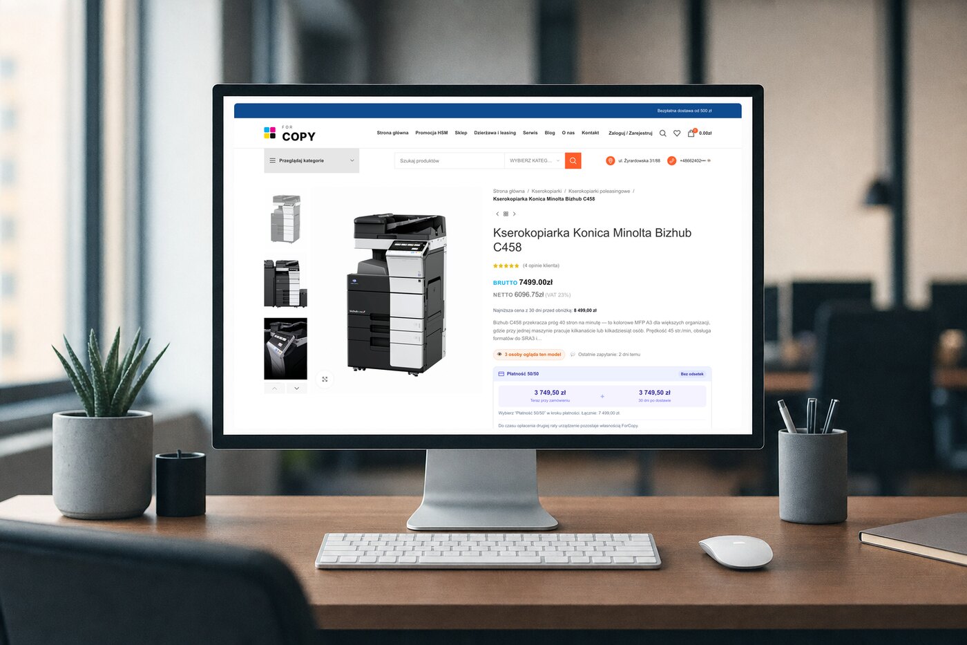 Karta produktu na dużym ekranie — ForCopy