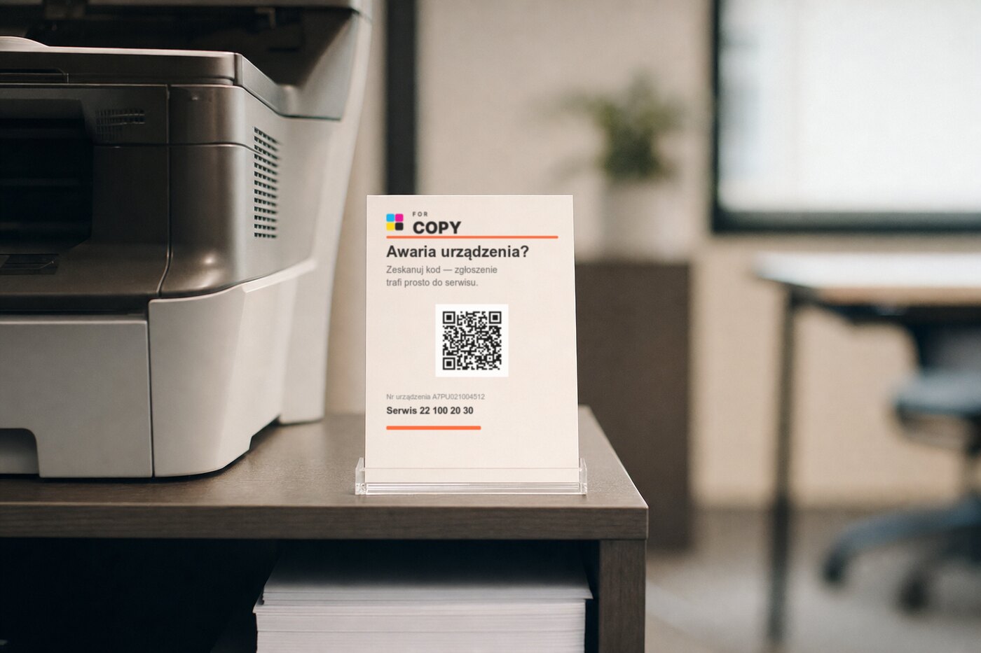 Karta zgłoszenia przy urządzeniu — ForCopy